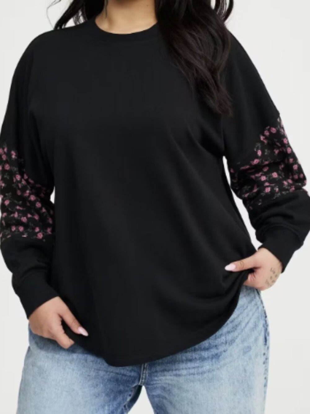 Torrid Size 3 French Terry Contrast Sweatshirt